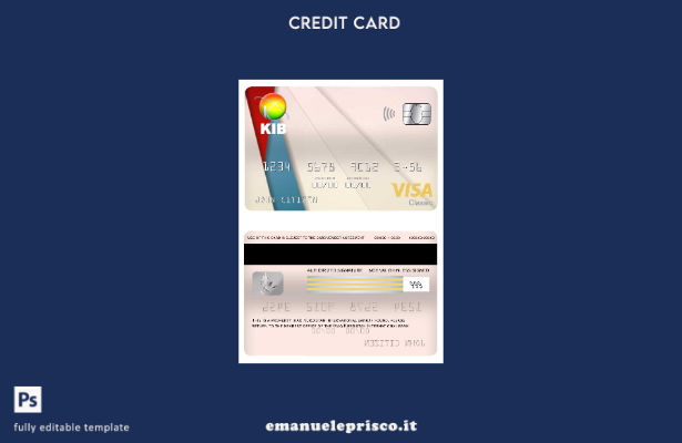 modello di carta classico per visto della Banca internazionale del Kurdistan ira